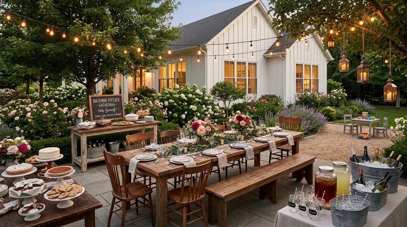 Backyard Potluck Table
