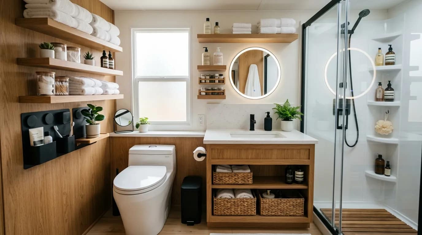 Camper Bathroom Storage