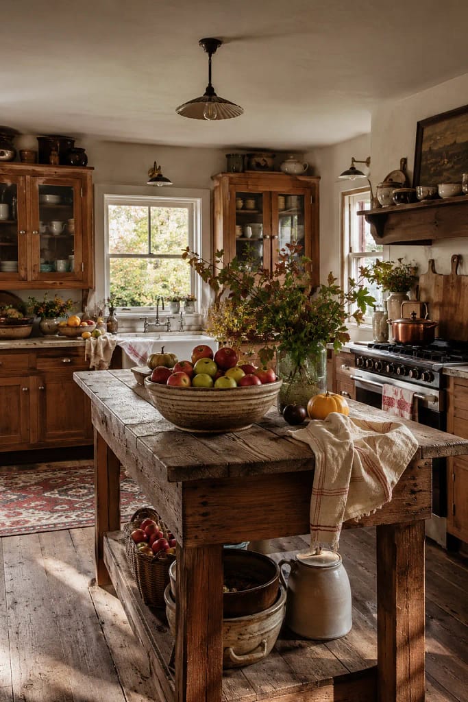 23 Fall Cottagecore Kitchen Ideas for Cozy Living 18 Harvest Fruit Bowl