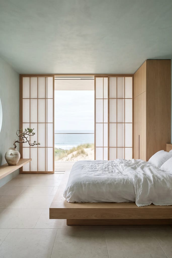 22 Seafoam Green Bedroom Ideas for Calm Coastal Style 19 Minimalist Beach Styling