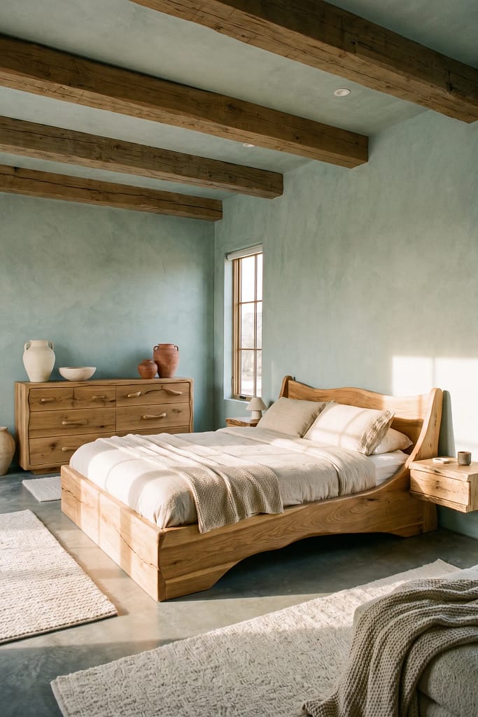 22 Seafoam Green Bedroom Ideas for Calm Coastal Style 4 Natural Oak Furniture