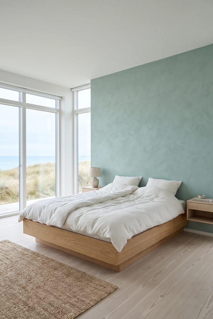 22 Seafoam Green Bedroom Ideas for Calm Coastal Style 2 Seafoam Green Accent Wall