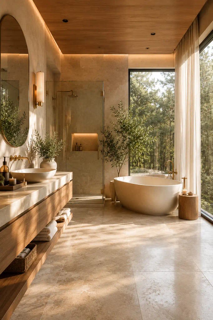 22 Corner Bathtub Ideas to Create Spa Style at Home 6 Window View Retreat