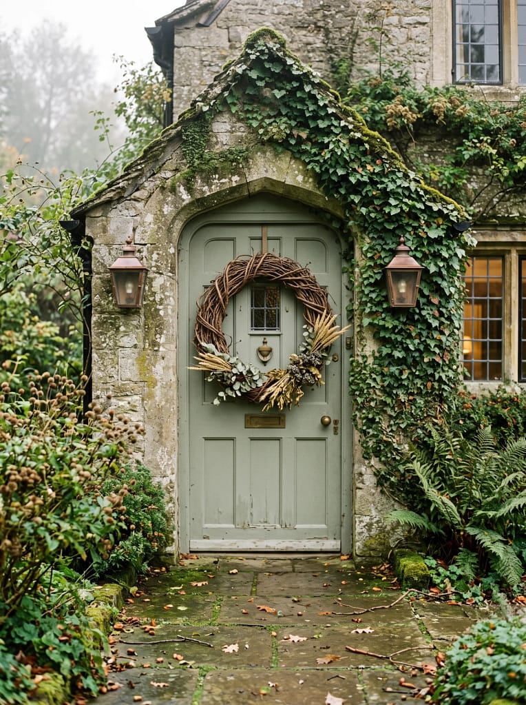23 Fall Front Door Wreath Ideas for Instant Charm 3 Rustic Grapevine Wreath