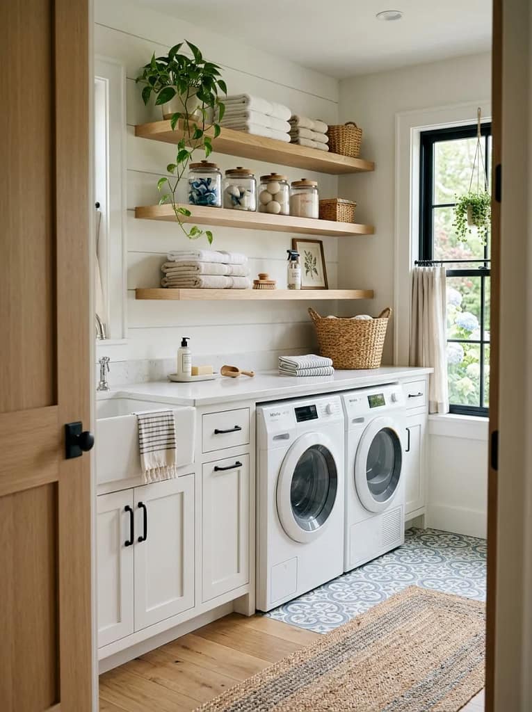 Above-Machine Open Shelving