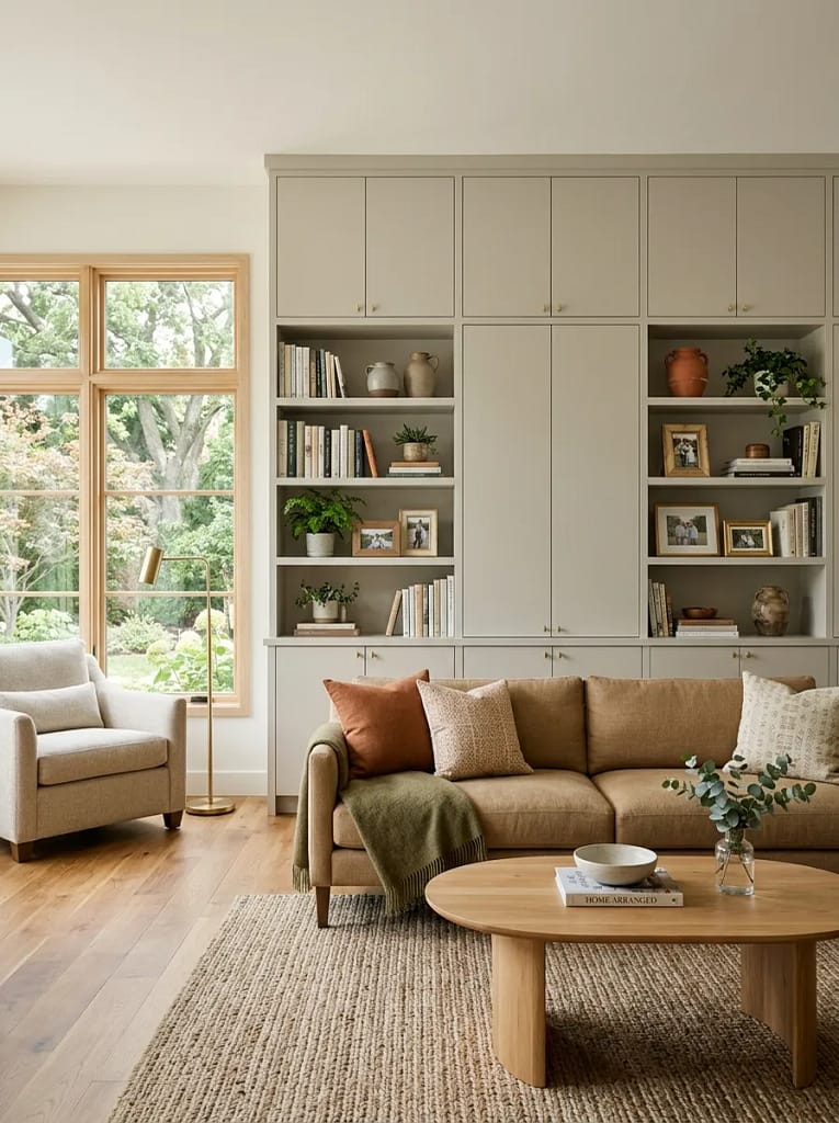 20 Small Living Room Makeover Ideas That Transform 13 Add Built-In Storage Cabinets