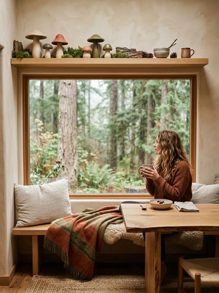 21 Forest Foraging Decor Ideas Full of Rustic Magic 9 Add Mushroom Decor with Natural Finishes