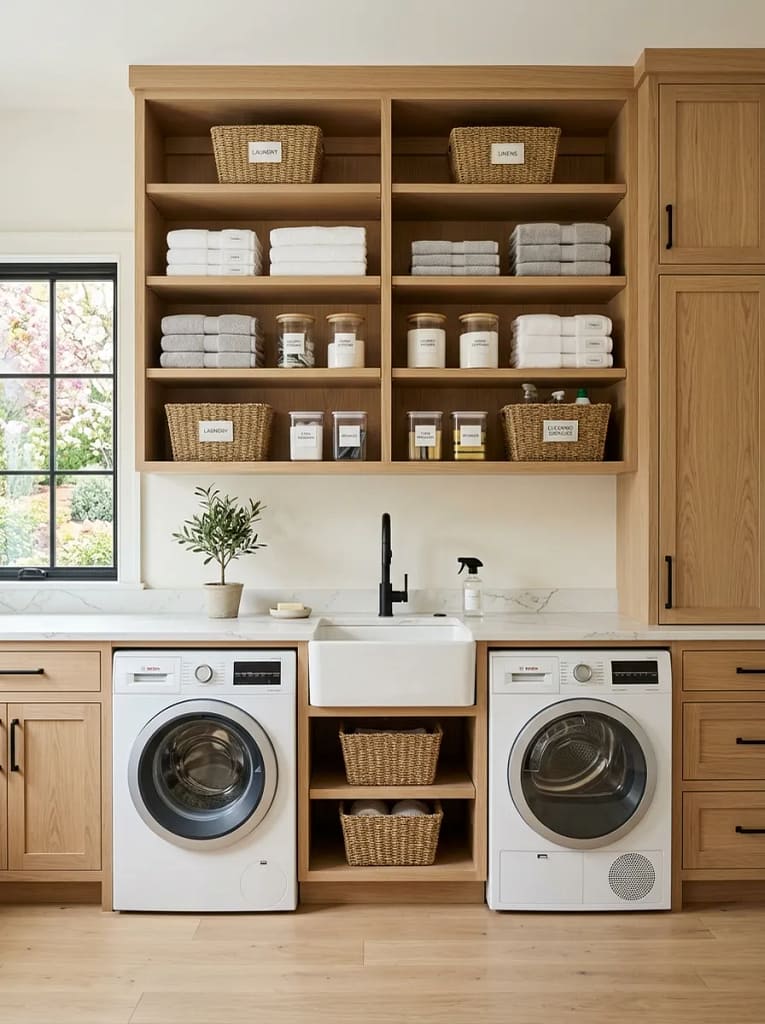 20 Laundry Room Organization Ideas for Clutter Free Space 17 Adjustable Shelf Configuration