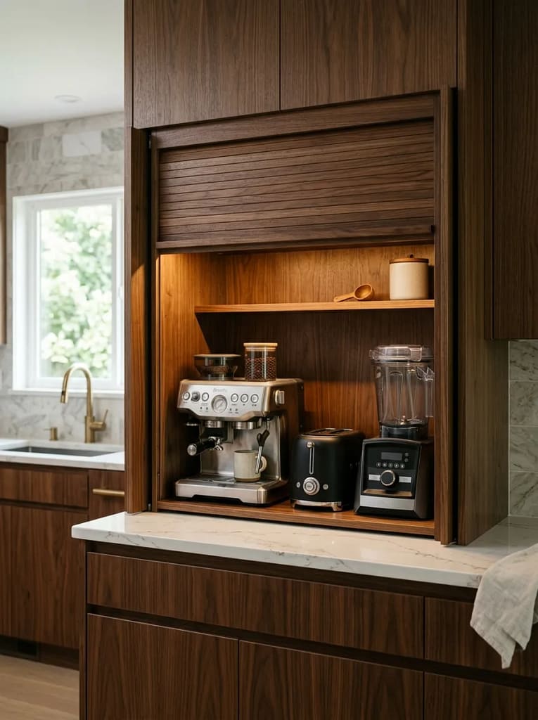 25 Kitchen Decor Ideas That Instantly Upgrade Any Space 23 Appliance Garage for Small Appliances
