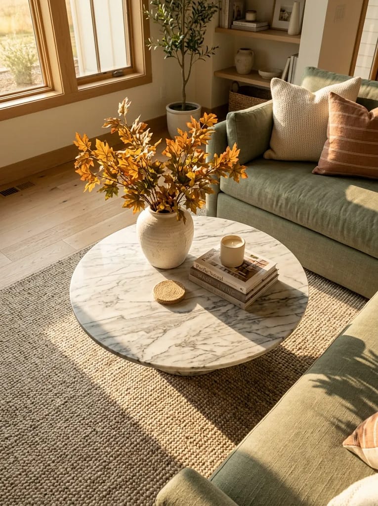 24 Fall Coffee Table Decor Ideas for Cozy Autumn Style 8 Autumn Leaf Branches