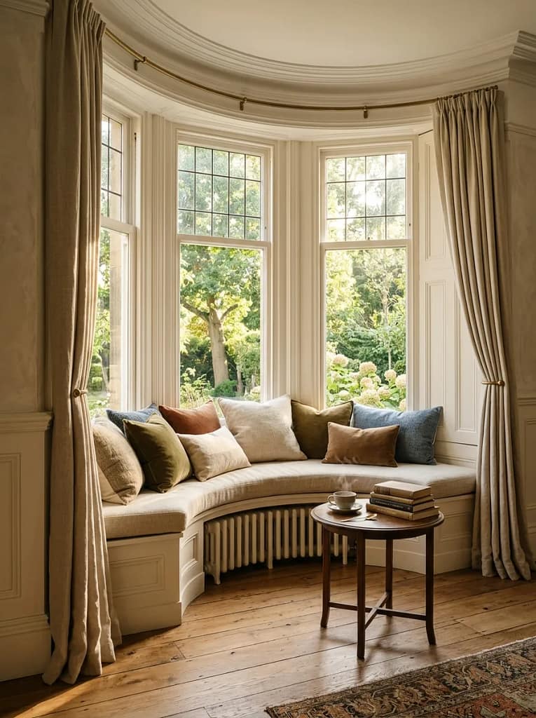22 Rest Corner Ideas for Peaceful Cozy Home Retreats 5 Bay Window Retreat