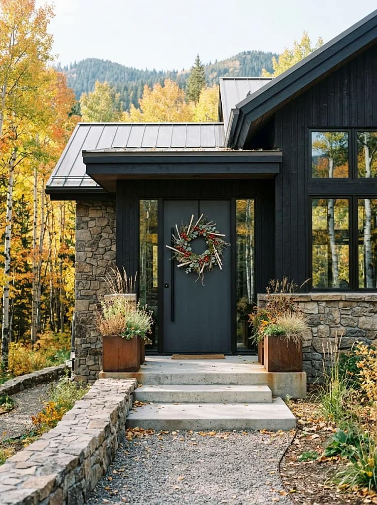 23 Fall Front Door Wreath Ideas for Instant Charm 11 Berry and Birch Wreath