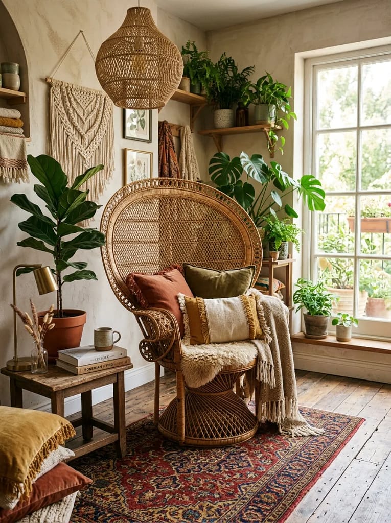 22 Rest Corner Ideas for Peaceful Cozy Home Retreats 18 Boho Rest Corner Ideas