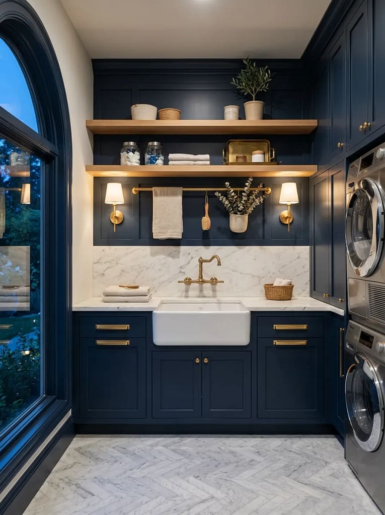 22 Laundry Room Decor Ideas for Stylish Small Spaces 23 Brass Hardware Accents