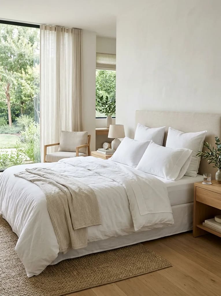 20 Bedroom Cooling Ideas for Better Sleep All Night 4 Breathable Cotton Bedding