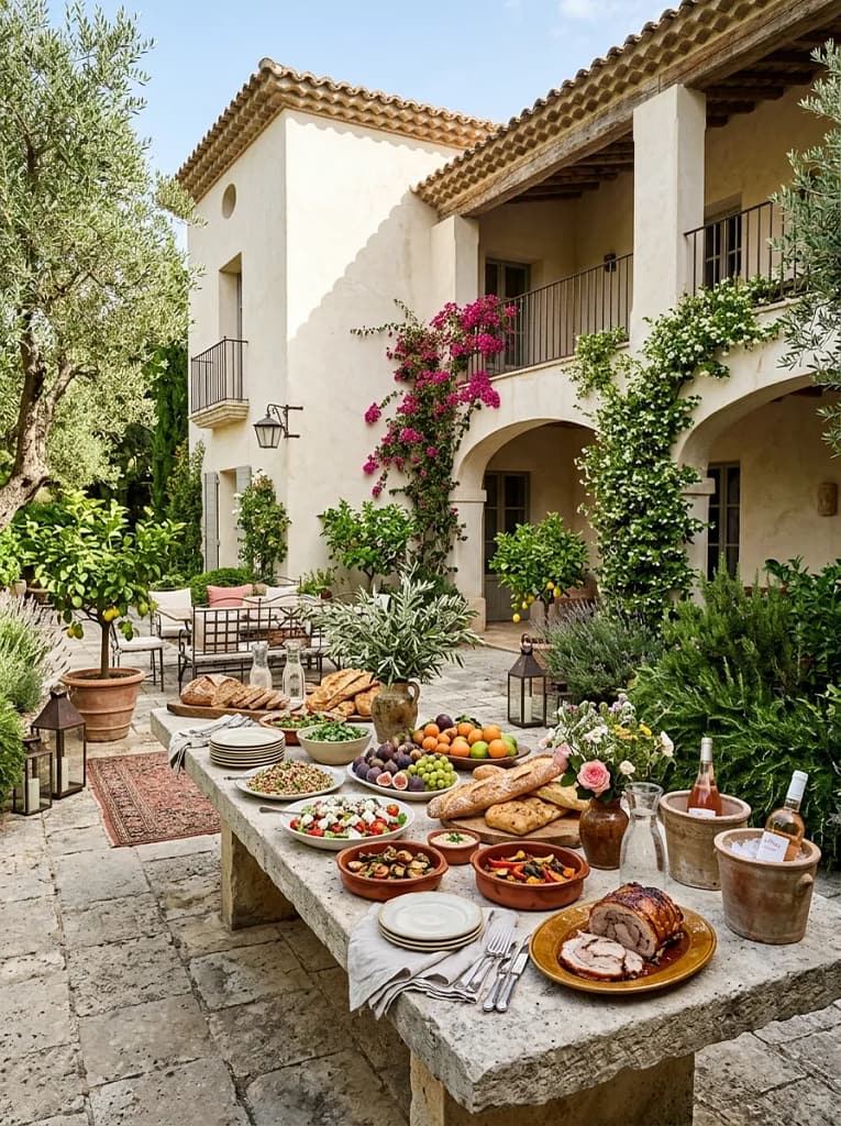 22 Backyard Potluck Table Ideas for Easy Entertaining 4 Buffet-Style Serving Table