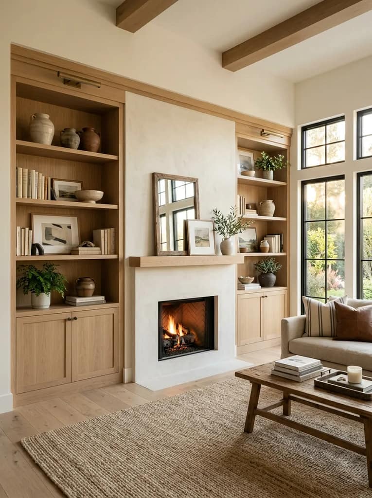 21 Living Room Renovation Ideas That Boost Home Style 4 Built-In Bookshelves