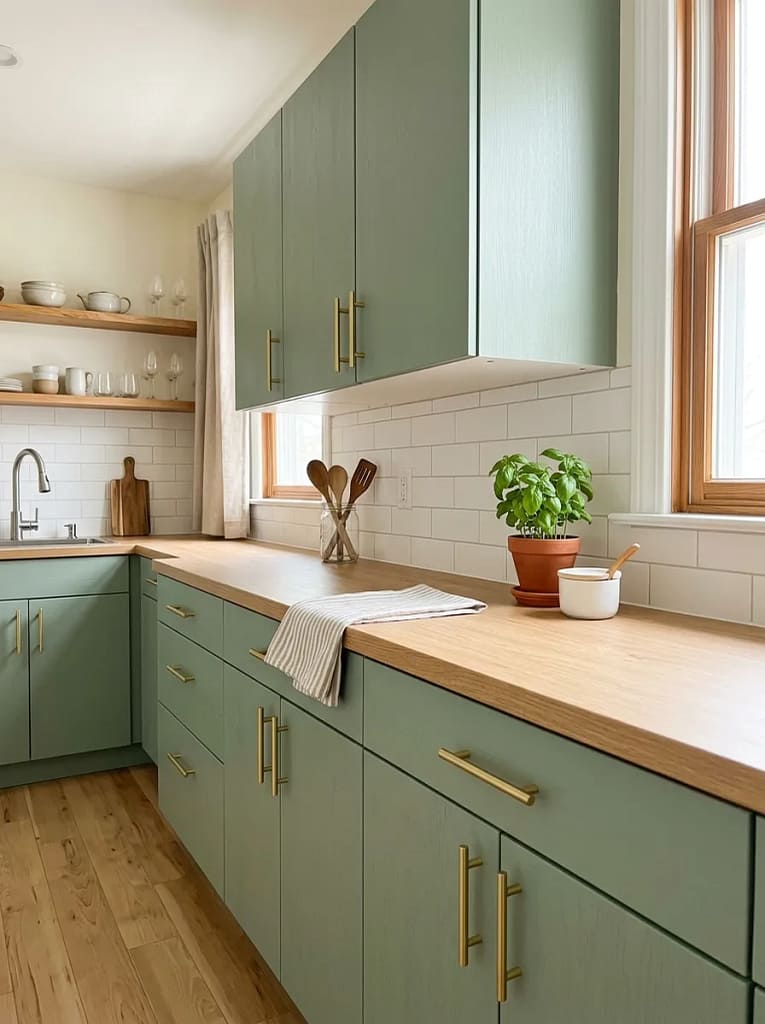 25 Kitchen Decor Ideas That Instantly Upgrade Any Space 18 Cabinet Door Contact Paper Swap
