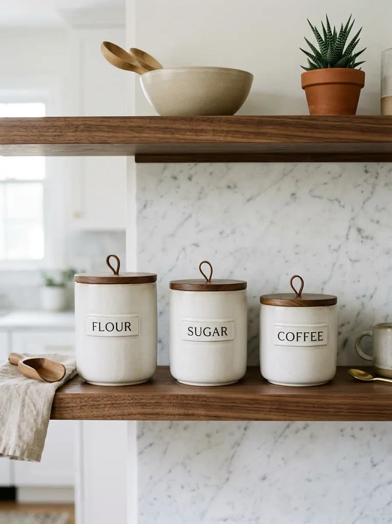 25 Kitchen Decor Ideas That Instantly Upgrade Any Space 4 Ceramic Canister Sets for Everyday Staples