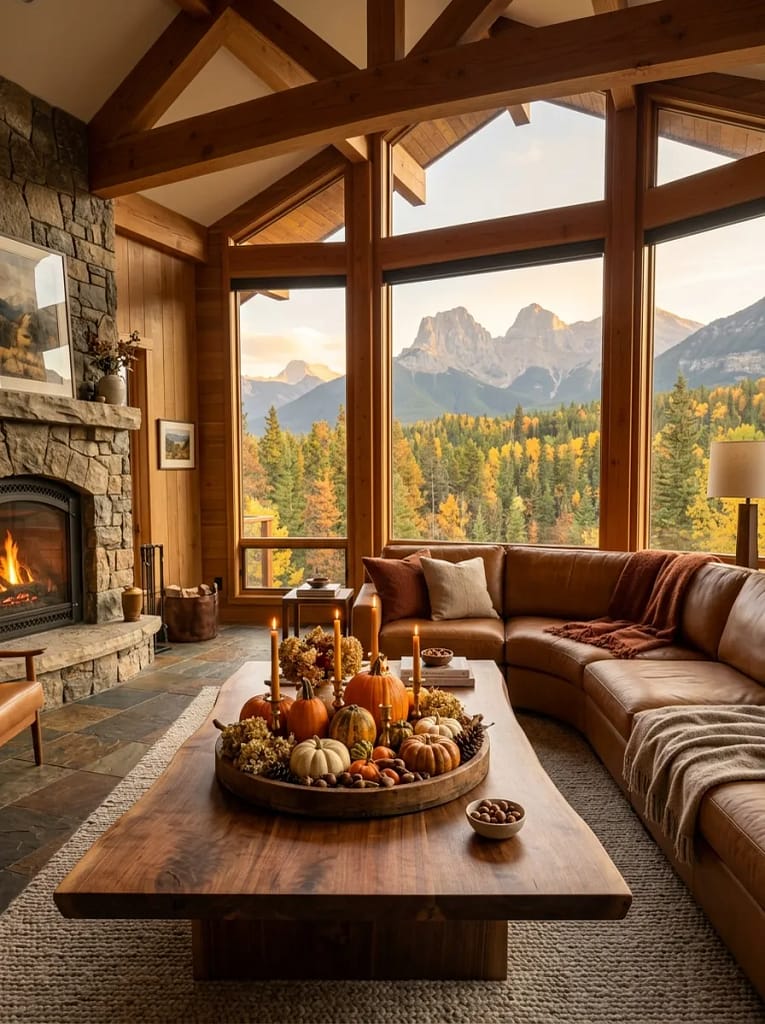 20 Pumpkin Gourd Decor Ideas for Charming Fall Homes 11 Coffee Table Pumpkin Tray