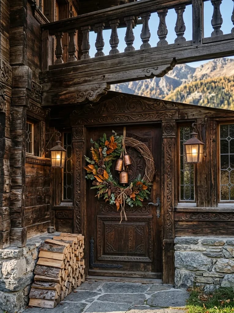 23 Fall Front Door Wreath Ideas for Instant Charm 18 Copper Bell Autumn Wreath