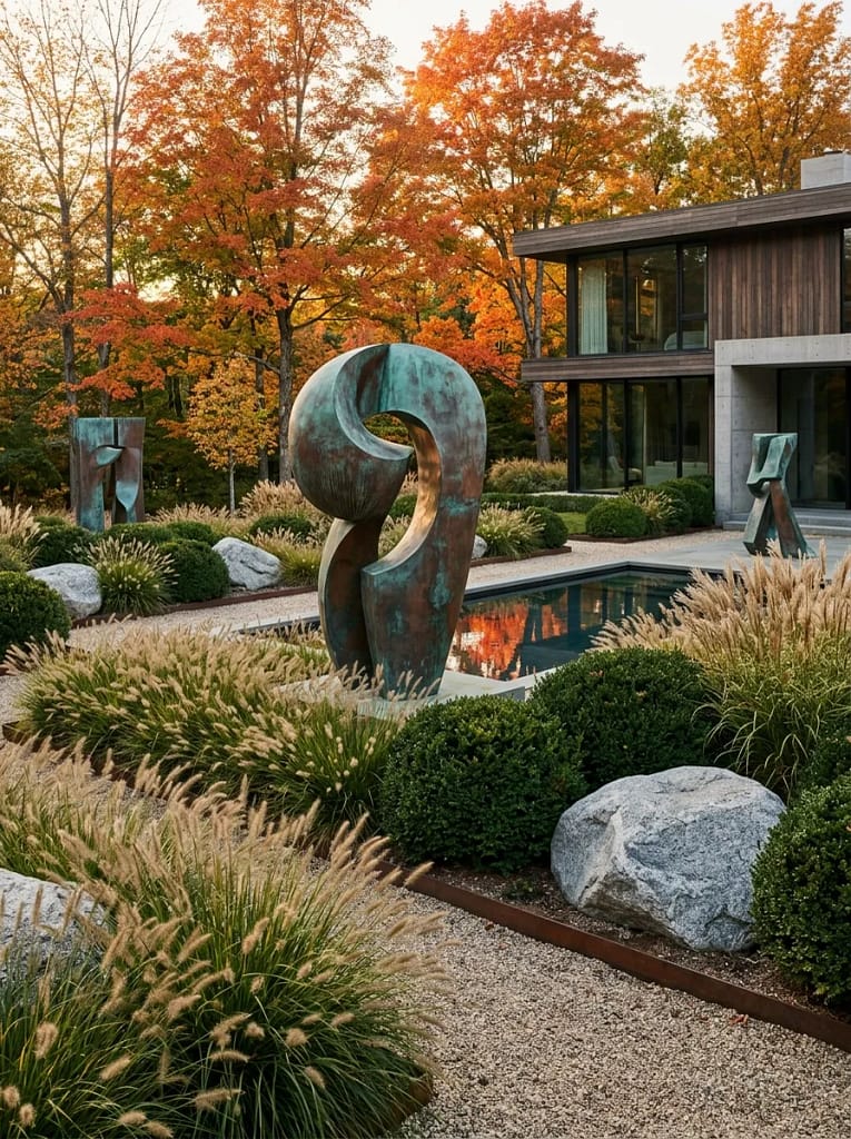 22 Autumn Garden Ideas for Dreamy Seasonal Beauty 22 Copper Garden Sculptures