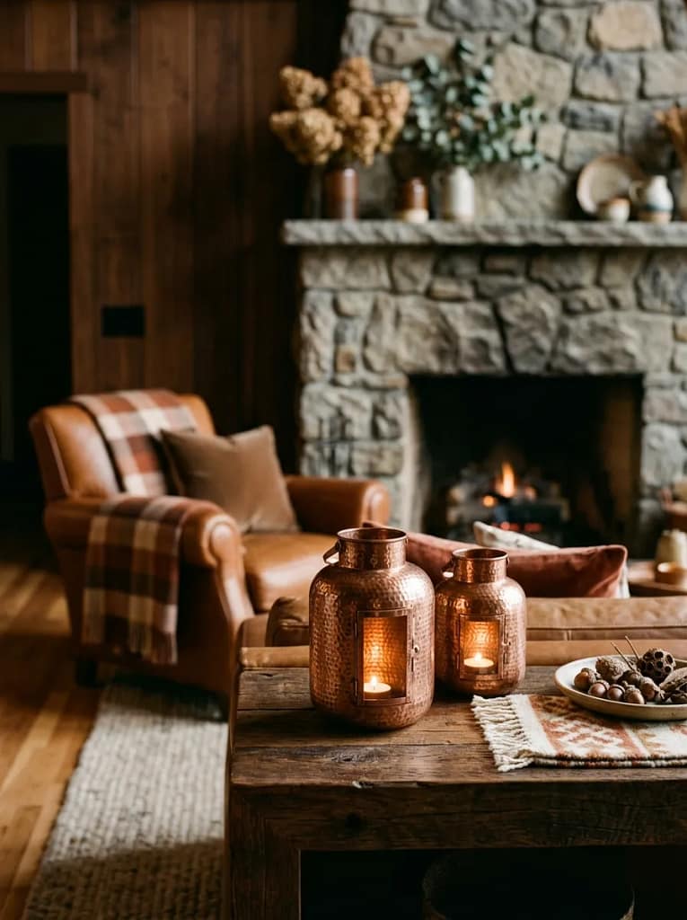 24 Autumn Lighting Ideas for Warm Cozy Evenings 21 Copper Lantern Accents