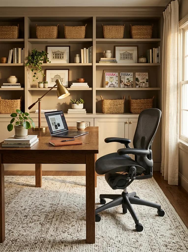 20 Home Office Decor Ideas for Productive Workspaces 5 Cozy Area Rug