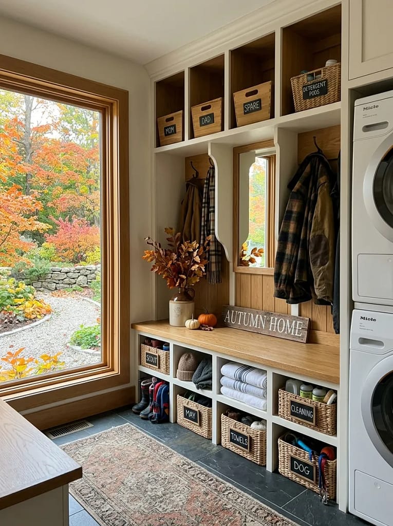 22 Fall Laundry Room Storage Ideas for Tidy Spaces 20 Cubby Storage System