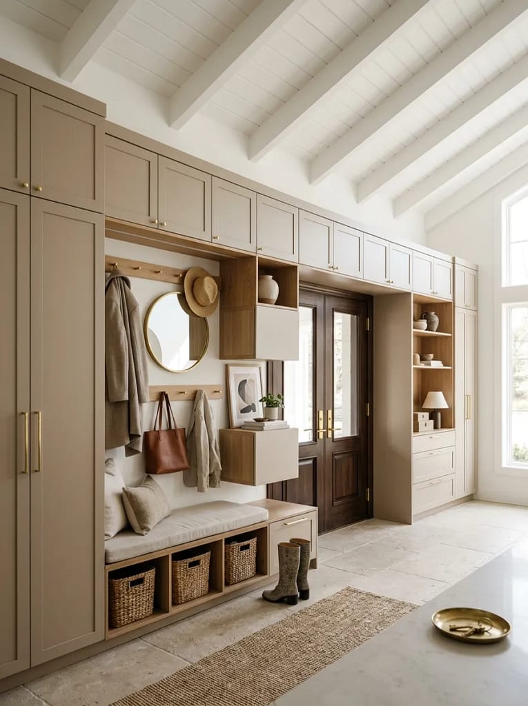 22 IKEA Mudroom Ideas for Smart Entryway Storage 23 Custom IKEA Mudroom with Mixed Systems