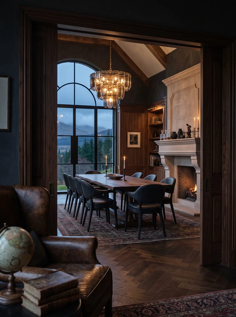 22 Dining Room Decor Ideas for Beautiful Stylish Spaces 18 Dark Moody Dining Room