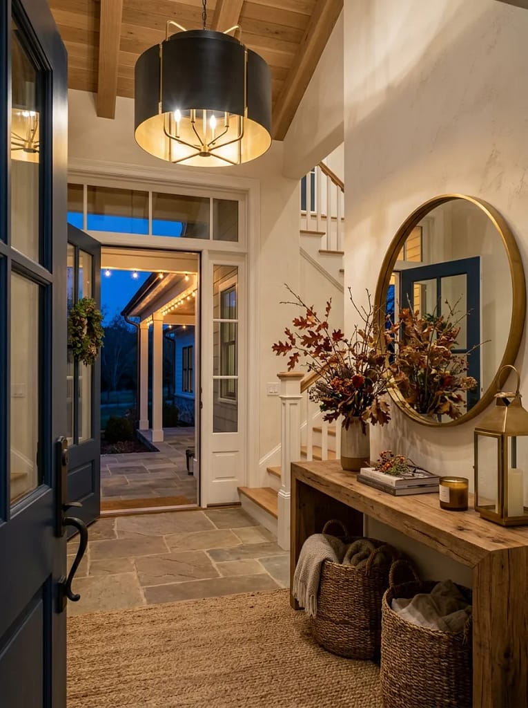24 Autumn Lighting Ideas for Warm Cozy Evenings 18 Entryway Pendant Light