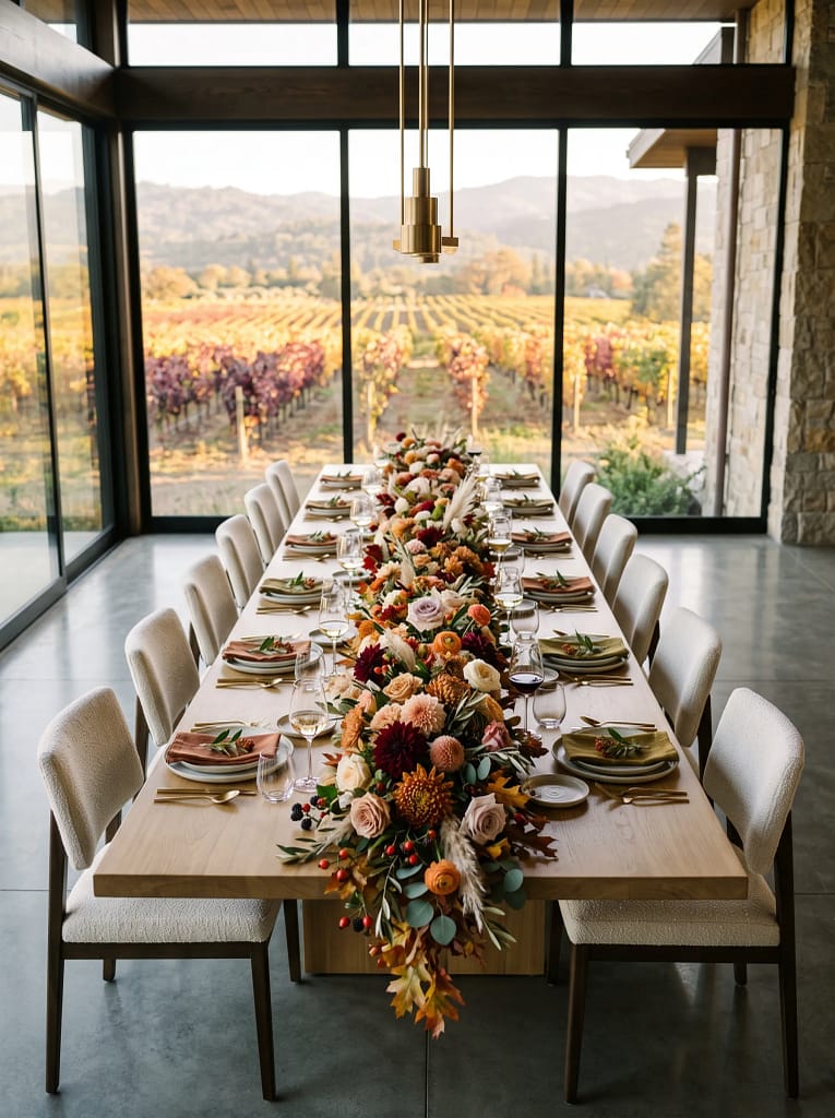 21 Harvest Table Centerpiece Ideas Guests Will Love 20 Fall Floral Table Runner
