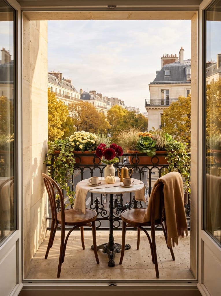 24 Fall Balcony Decor Ideas for Cozy Autumn Vibes 11 Faux Fall Garland Railing
