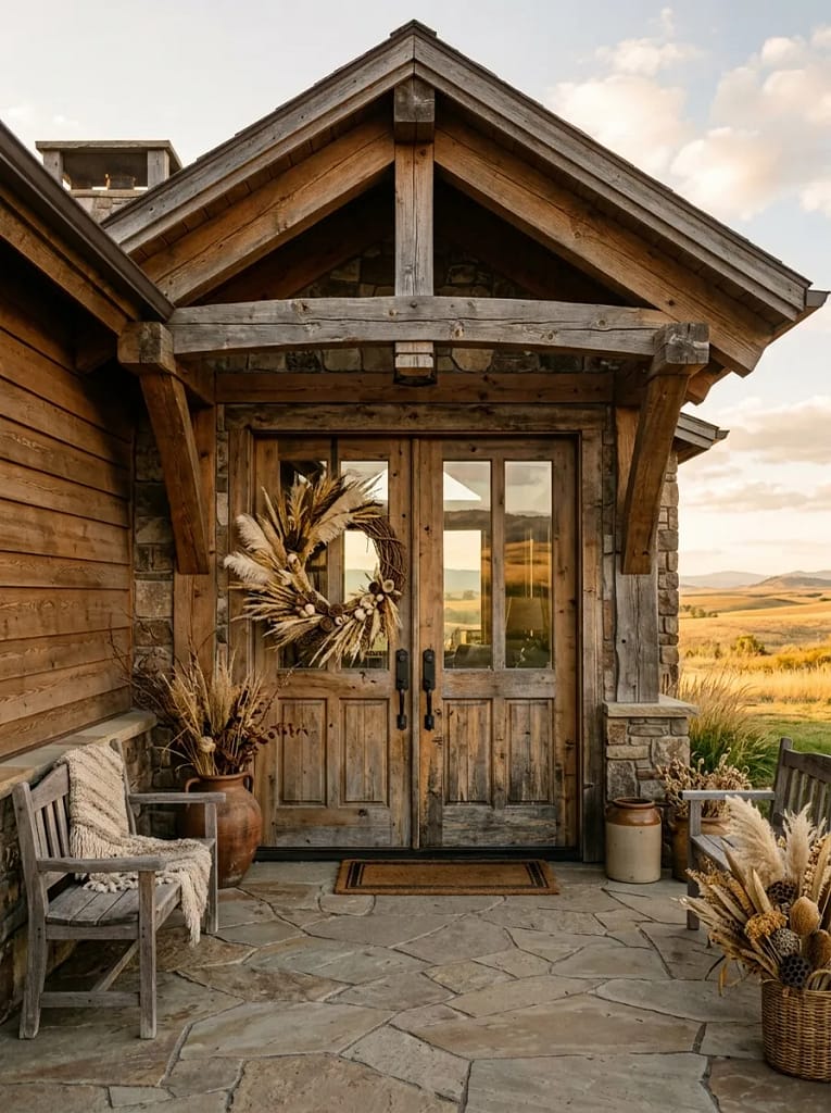 23 Fall Front Door Wreath Ideas for Instant Charm 20 Feather and Wheat Wreath