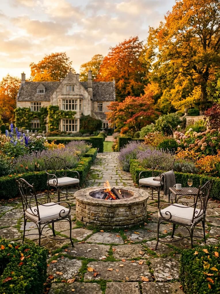 20 Fall Fire Pit Ideas for Cozy Backyard Evenings 8 Flagstone Fire Pit Patio