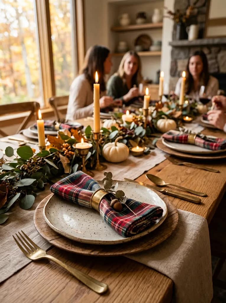 23 Pumpkin Plaid Decor Ideas for Cozy Fall Style 5 Flannel Napkin Fold