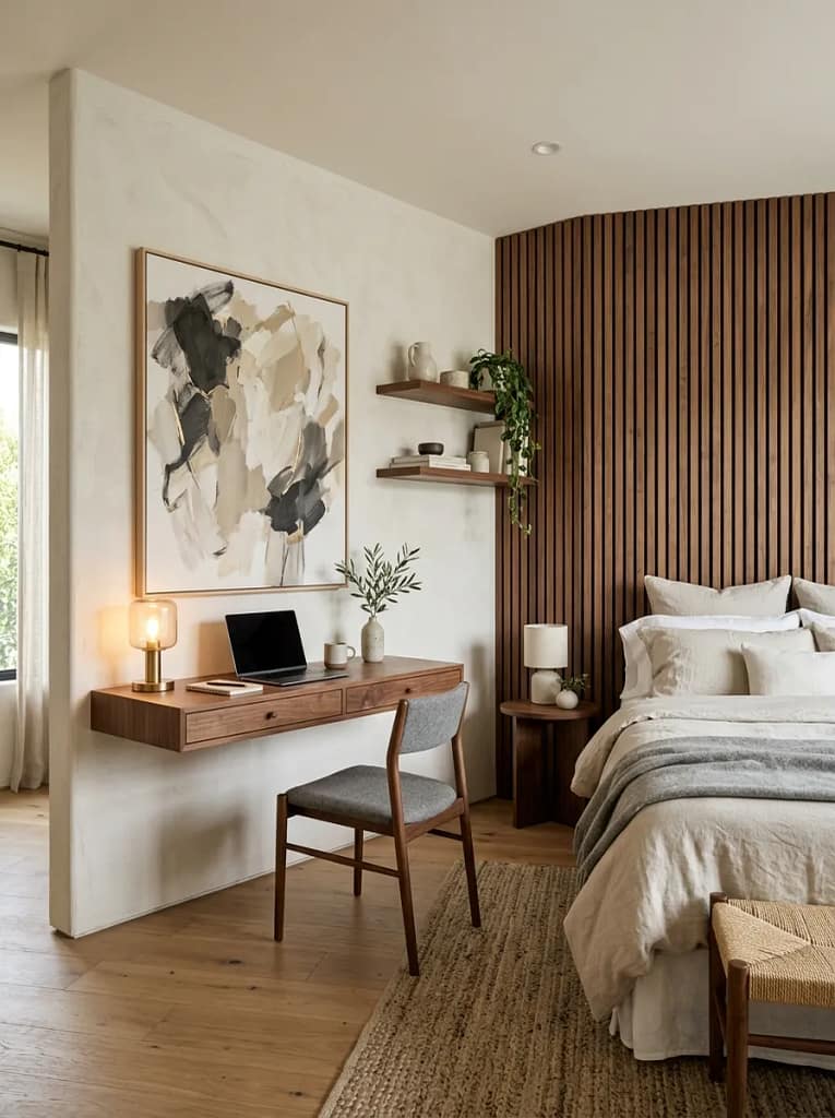 23 Office Guest Room Ideas for Stylish Dual Spaces 5 Floating Desk Workspace
