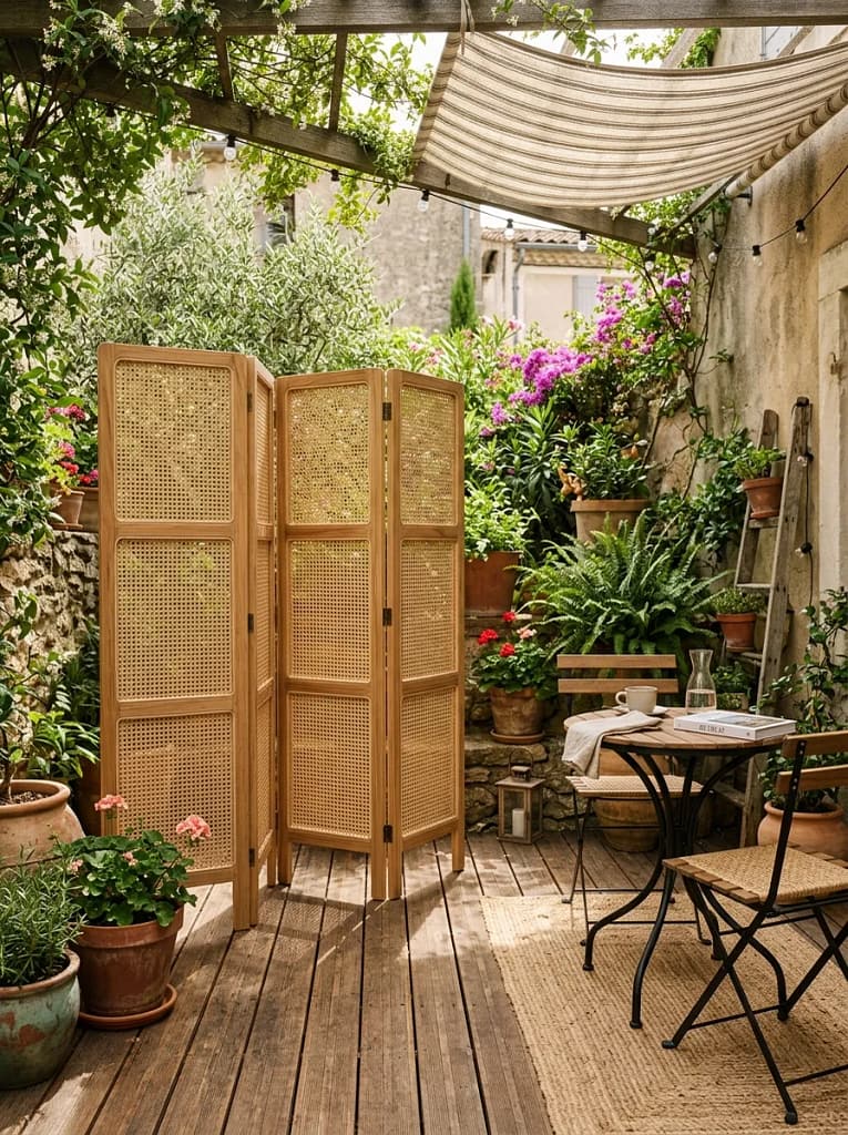 21 Tiny Patio Ideas That Maximize Small Outdoor Spaces 22 Foldable Privacy Screen