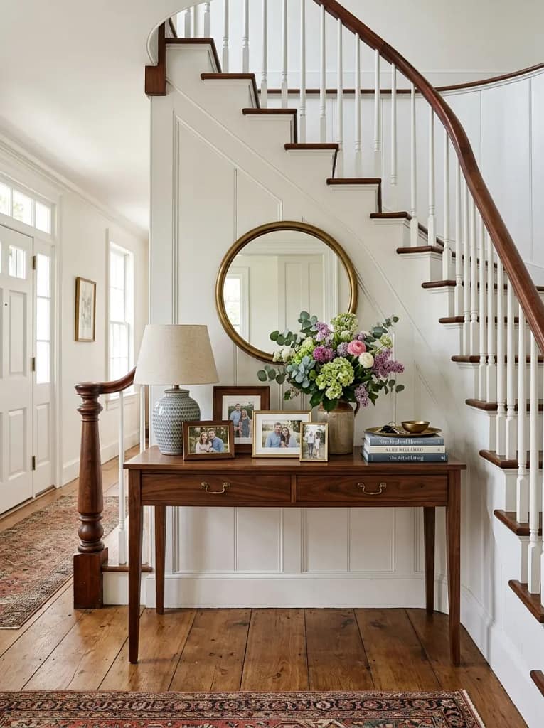 24 Entryway Refresh Ideas for Stylish First Impressions 16 Framed Family Photo Display