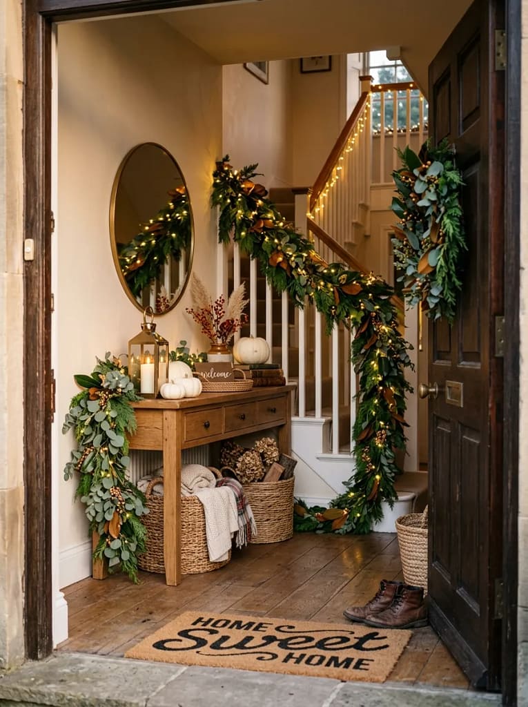 24 Autumn Lighting Ideas for Warm Cozy Evenings 10 Garland Fairy Lights