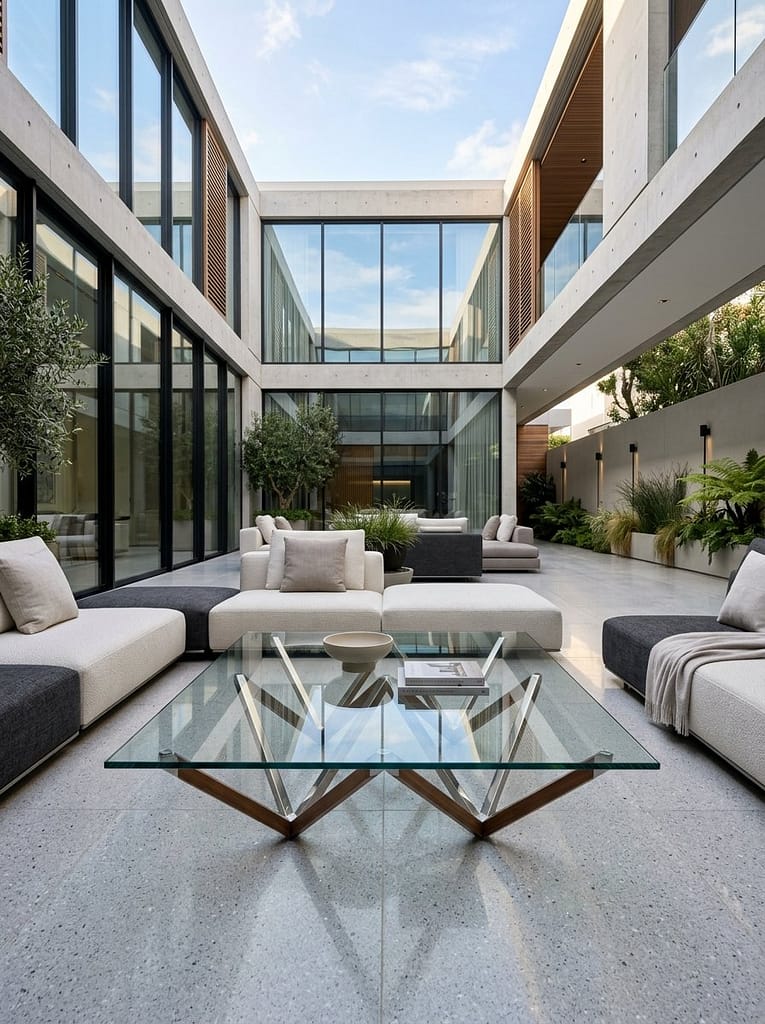 24 Outdoor Modular Seating Ideas for Flexible Comfort 21 Glass Coffee Table
