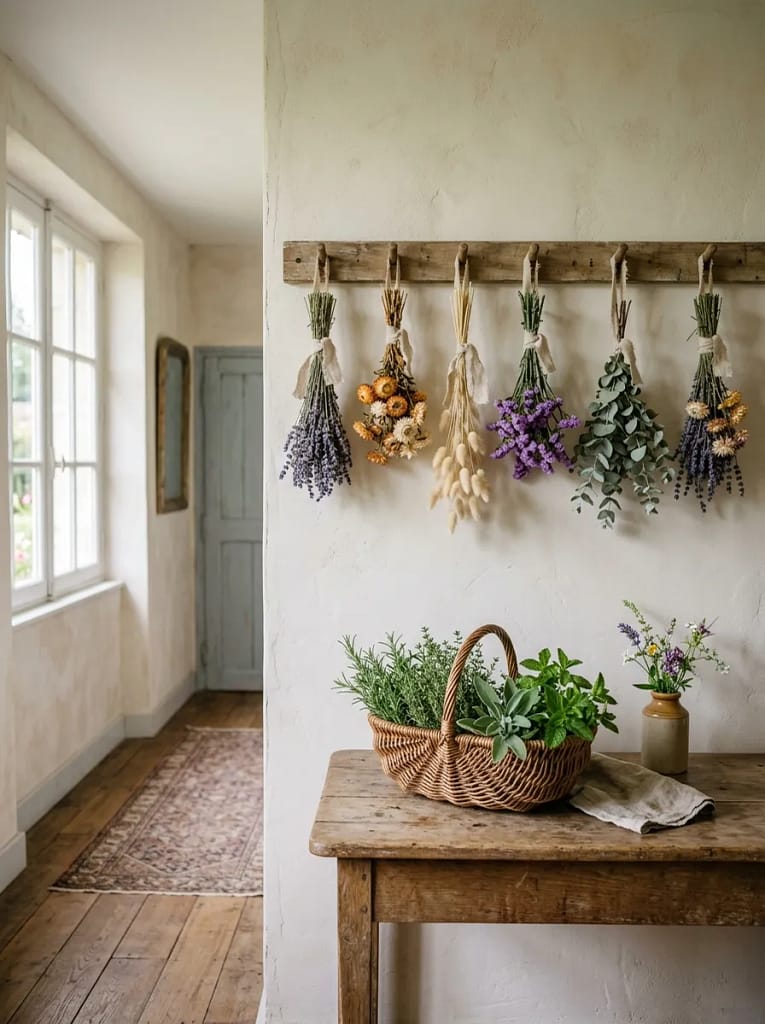 21 Forest Foraging Decor Ideas Full of Rustic Magic 7 Hang Dried Wildflower Bundles