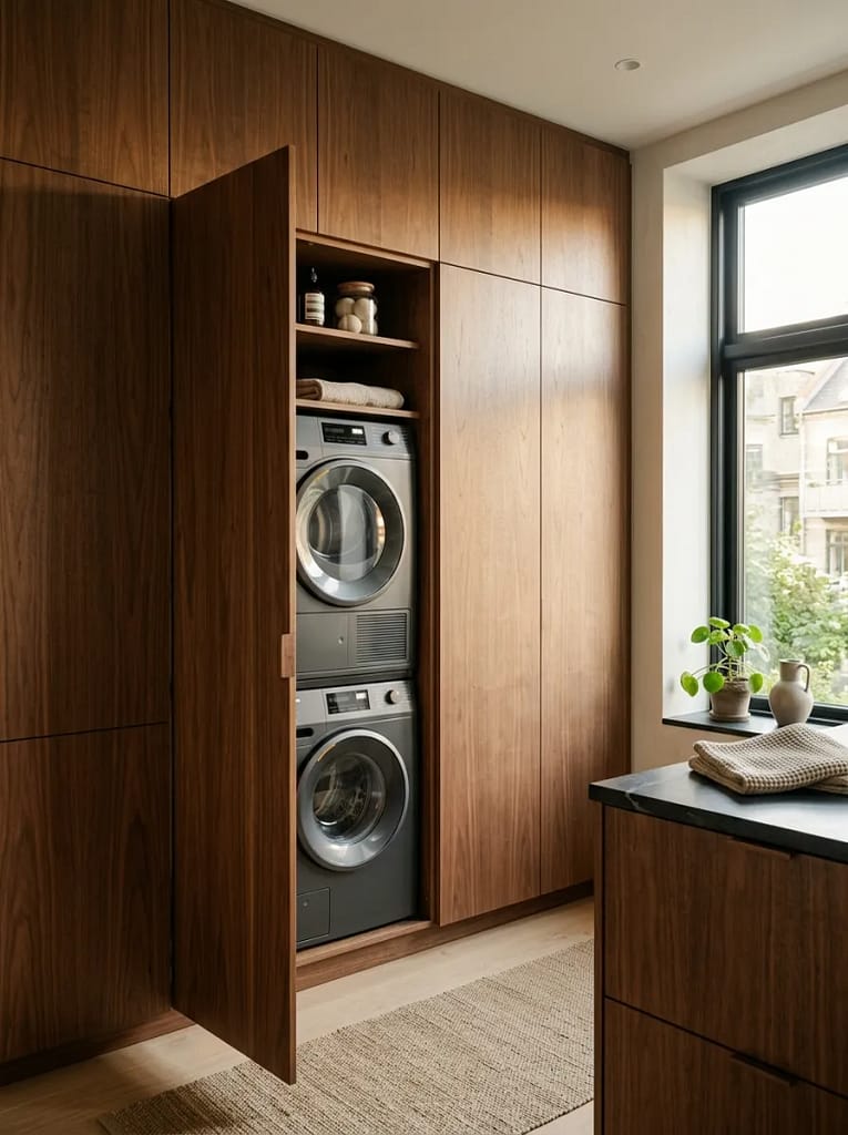 22 Laundry Room Decor Ideas for Stylish Small Spaces 10 Hidden Washer Cabinets