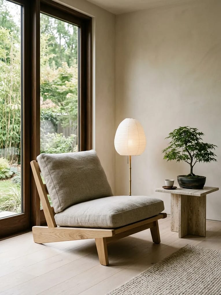 22 Rest Corner Ideas for Peaceful Cozy Home Retreats 19 Japandi Relaxation Corner
