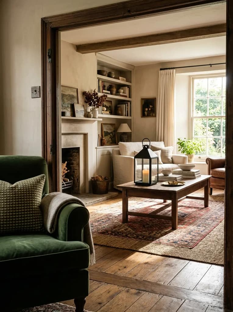 24 Fall Coffee Table Decor Ideas for Cozy Autumn Style 10 Lantern Centerpiece