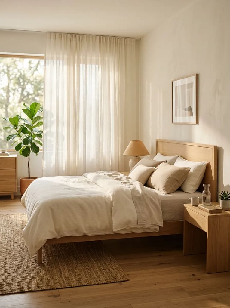 20 Bedroom Cooling Ideas for Better Sleep All Night 14 Layered Sheer Curtains