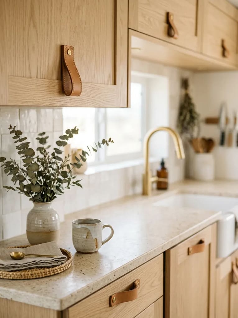 21 Boho Camper Interior Ideas for Cozy Tiny Living 21 Leather Cabinet Pulls