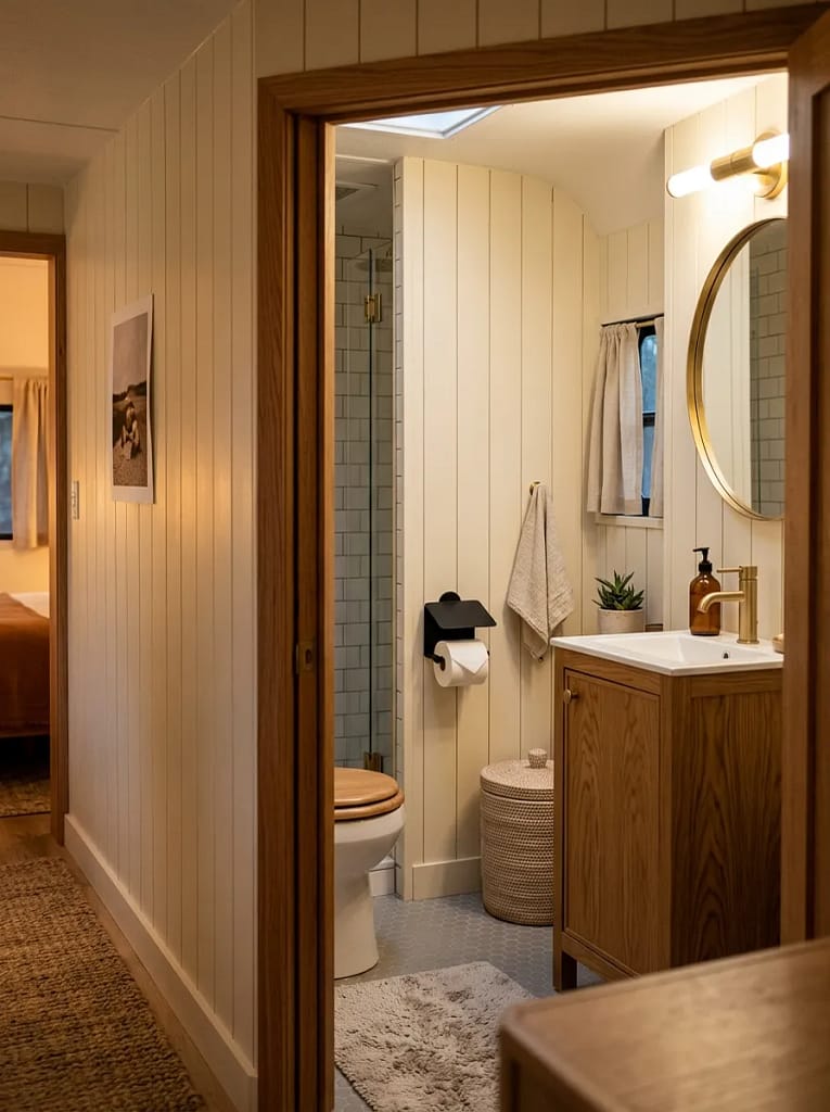 24 Camper Bathroom Storage Ideas for Small Spaces 18 Lidded Toilet Paper Holder