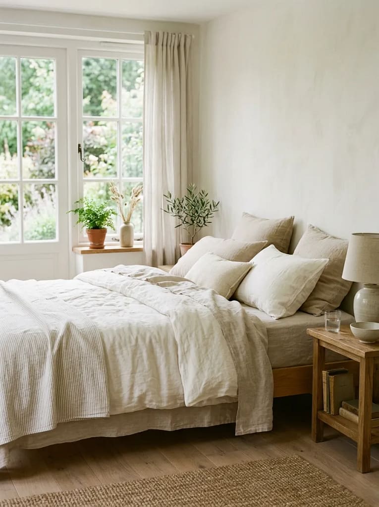 20 Bedroom Cooling Ideas for Better Sleep All Night 7 Lightweight Linen Layers